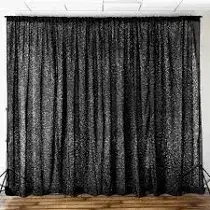 Black Shiny Drape 12' rental in Dallas TX