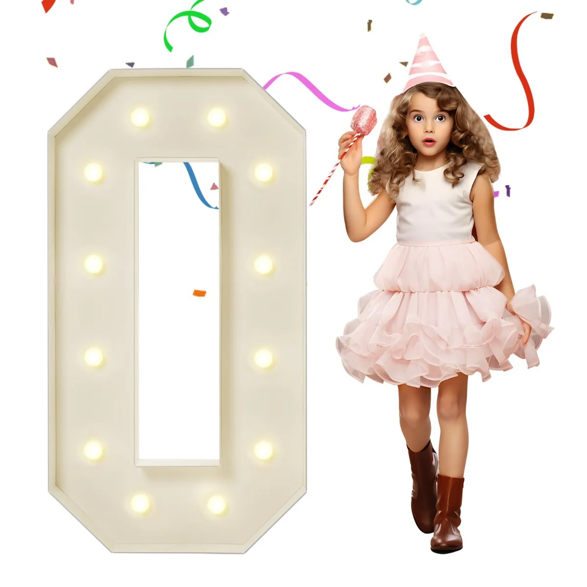 4 Feet Marquee Number 0 rental in Dallas TX