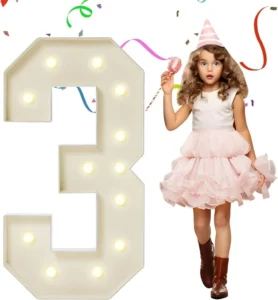 4 Feet Marquee Number 3 rental photo 2
