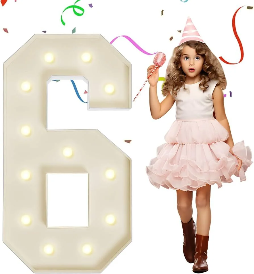 4 Feet Marquee Number 6 rental in Dallas TX