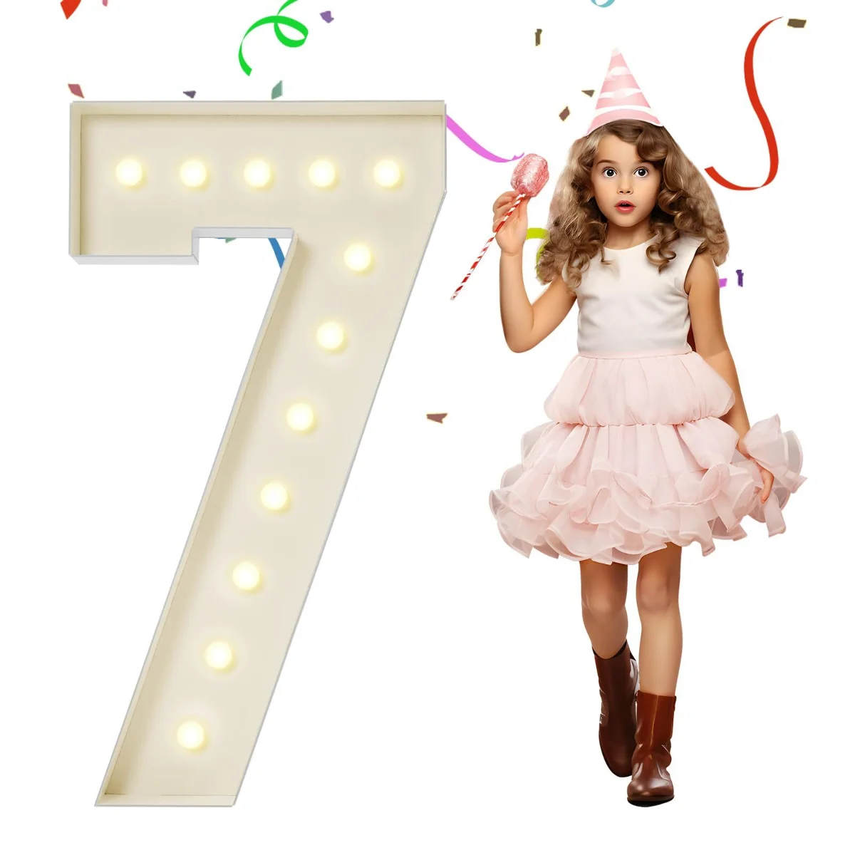 4 Feet Marquee Number 7 rental in Dallas TX