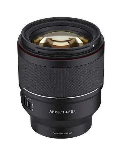 Samyang AF 85 / 1.4 FE II camera lens rental in Dallas TX