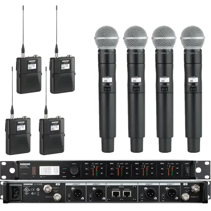 Shure Wireless Mics (ULXD Quad Mics) rental in Dallas TX