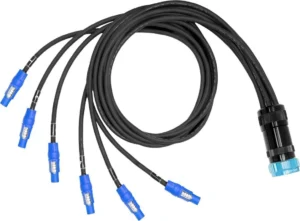 SOCO 19-Pin Male to 6x powerCON Lighting Power Staggered Breakout Cable rental Dallas TX