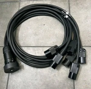 SOCO 19 PIN to 6ft 6 Channel Edison 15A Female Breakout Power Cable rental Dallas TX